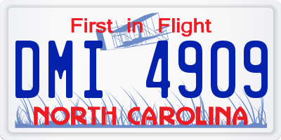 NC license plate DMI4909