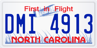 NC license plate DMI4913