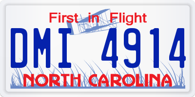 NC license plate DMI4914