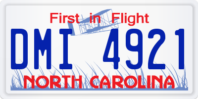 NC license plate DMI4921