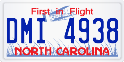 NC license plate DMI4938