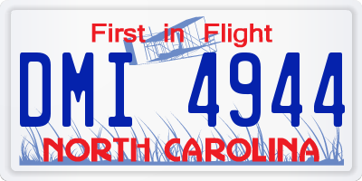 NC license plate DMI4944