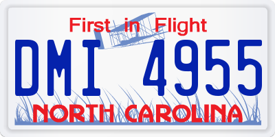 NC license plate DMI4955
