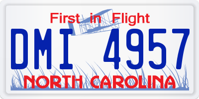 NC license plate DMI4957