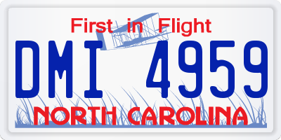 NC license plate DMI4959