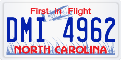 NC license plate DMI4962