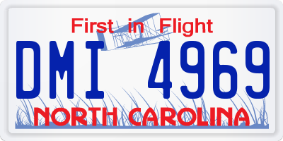 NC license plate DMI4969