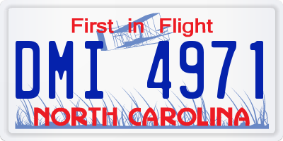 NC license plate DMI4971