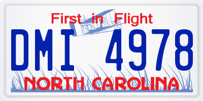 NC license plate DMI4978