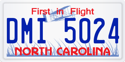 NC license plate DMI5024