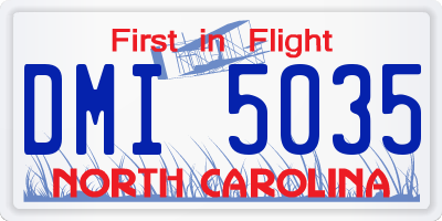 NC license plate DMI5035