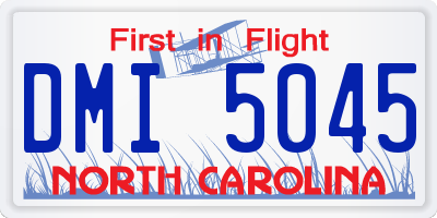 NC license plate DMI5045