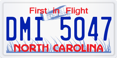 NC license plate DMI5047
