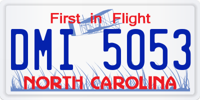 NC license plate DMI5053