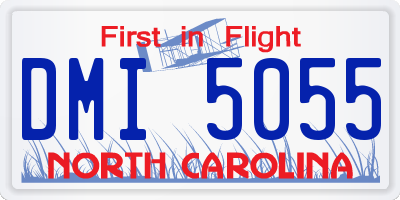 NC license plate DMI5055