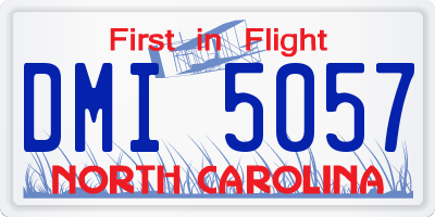 NC license plate DMI5057