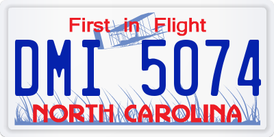 NC license plate DMI5074