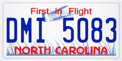 NC license plate DMI5083