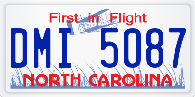 NC license plate DMI5087