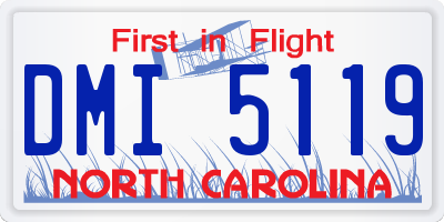 NC license plate DMI5119