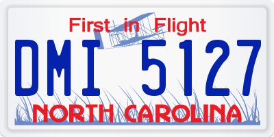 NC license plate DMI5127