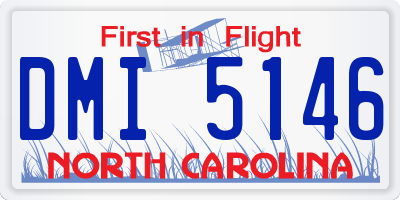 NC license plate DMI5146