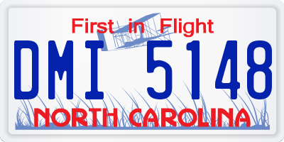 NC license plate DMI5148