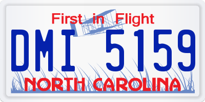 NC license plate DMI5159