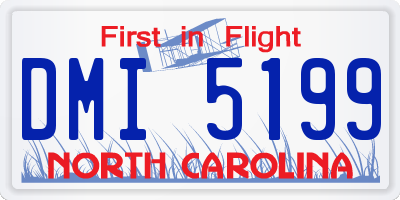 NC license plate DMI5199