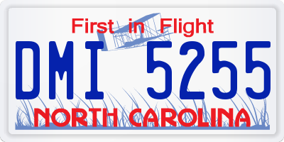 NC license plate DMI5255