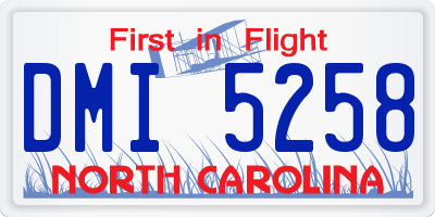 NC license plate DMI5258