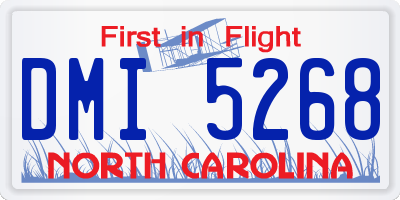 NC license plate DMI5268