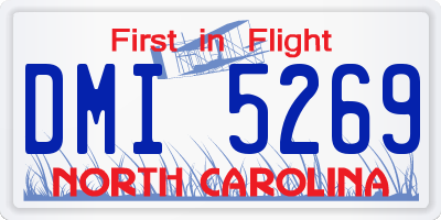 NC license plate DMI5269