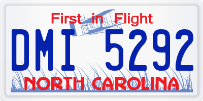 NC license plate DMI5292