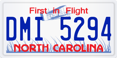 NC license plate DMI5294