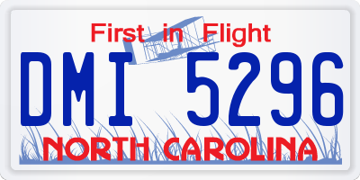 NC license plate DMI5296