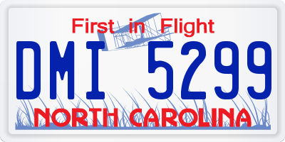 NC license plate DMI5299