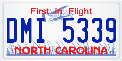 NC license plate DMI5339