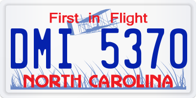 NC license plate DMI5370