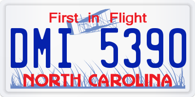 NC license plate DMI5390