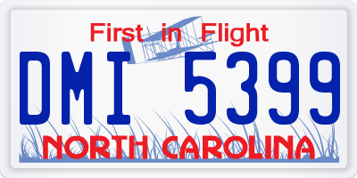 NC license plate DMI5399