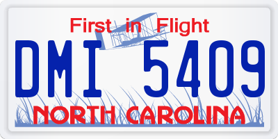 NC license plate DMI5409