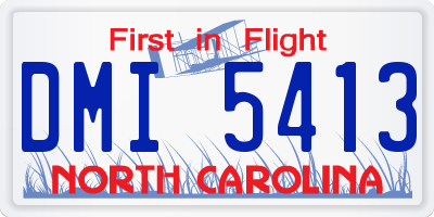NC license plate DMI5413