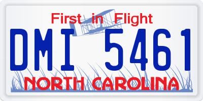 NC license plate DMI5461
