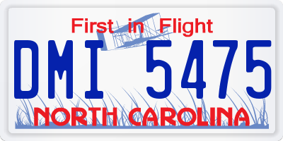 NC license plate DMI5475
