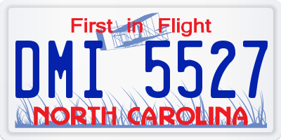NC license plate DMI5527