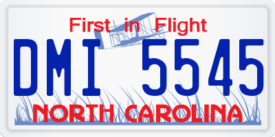 NC license plate DMI5545