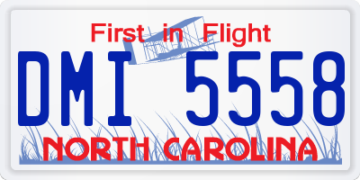 NC license plate DMI5558