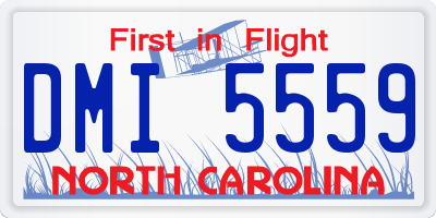 NC license plate DMI5559