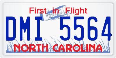 NC license plate DMI5564